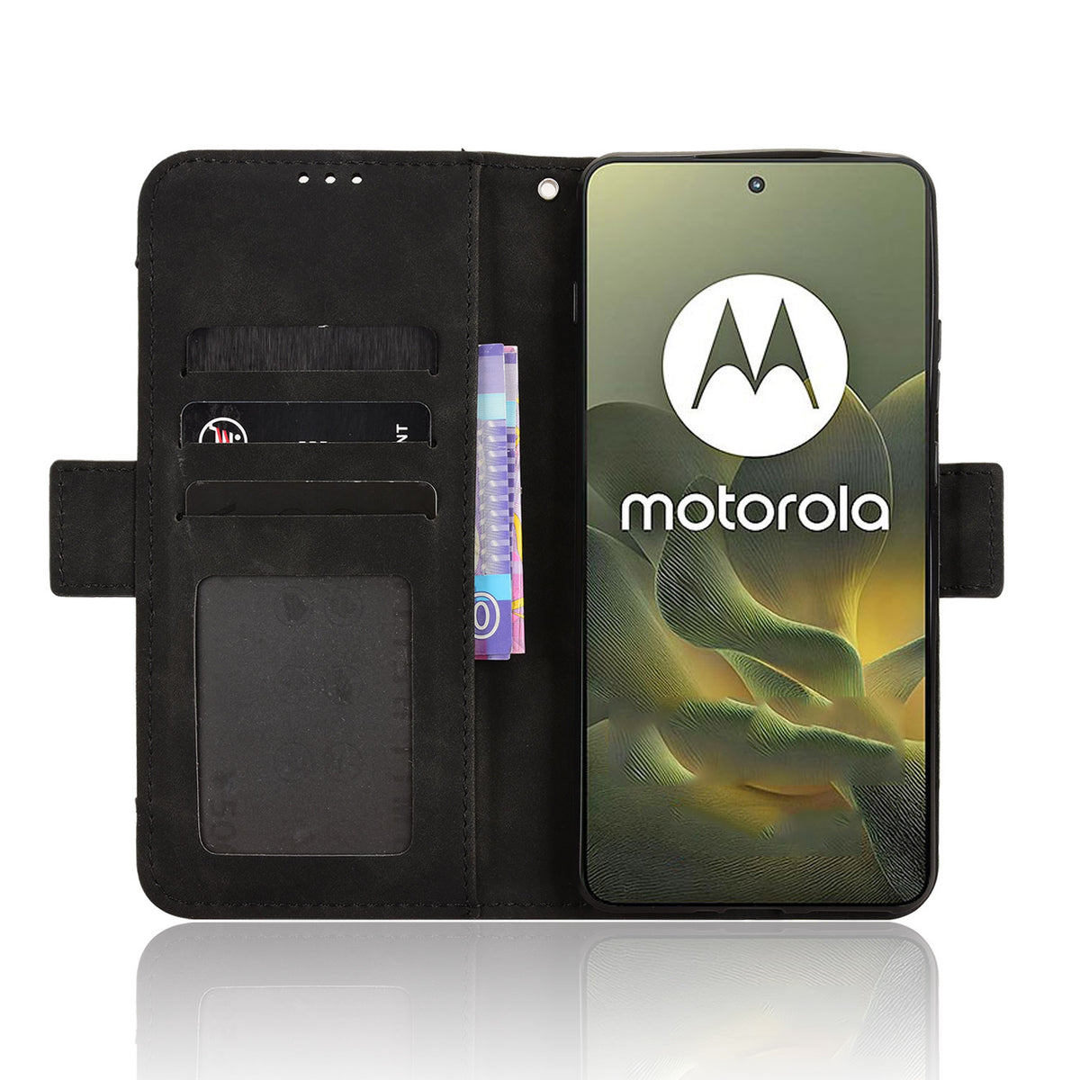 Til Motorola Edge 70 5G Læder Taske Telefon Pung Cover med Flere Kortlommer