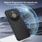 WANLONFENG For Honor Magic8 Lite 5G / X9d 5G / X70 5G Magnetic Case  TQ1 Series Carbon Fiber Texture PC TPU Phone Cover with 2Pcs Screen Films