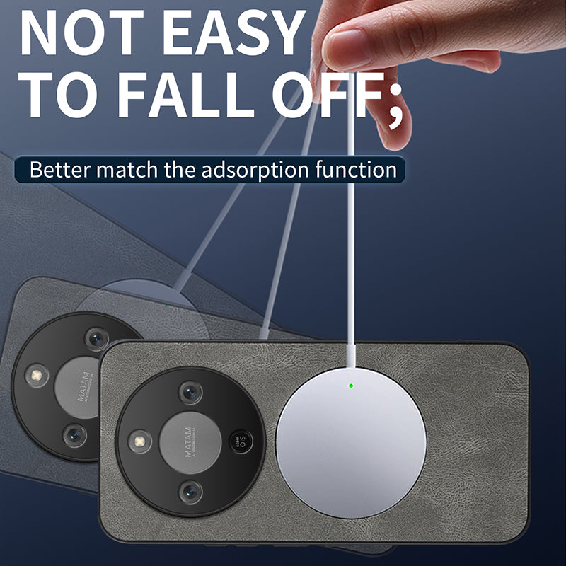 WANLONFENG For Honor Magic8 Lite 5G / X9d 5G / X70 5G Magnetic Case  SD1 Series Nappa Texture PC TPU Phone Cover