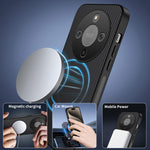 WANLONFENG For Honor Magic8 Lite 5G / X9d 5G / X70 5G Magnetic Case  TQ Series Carbon Fiber Texture PC TPU Phone Cover