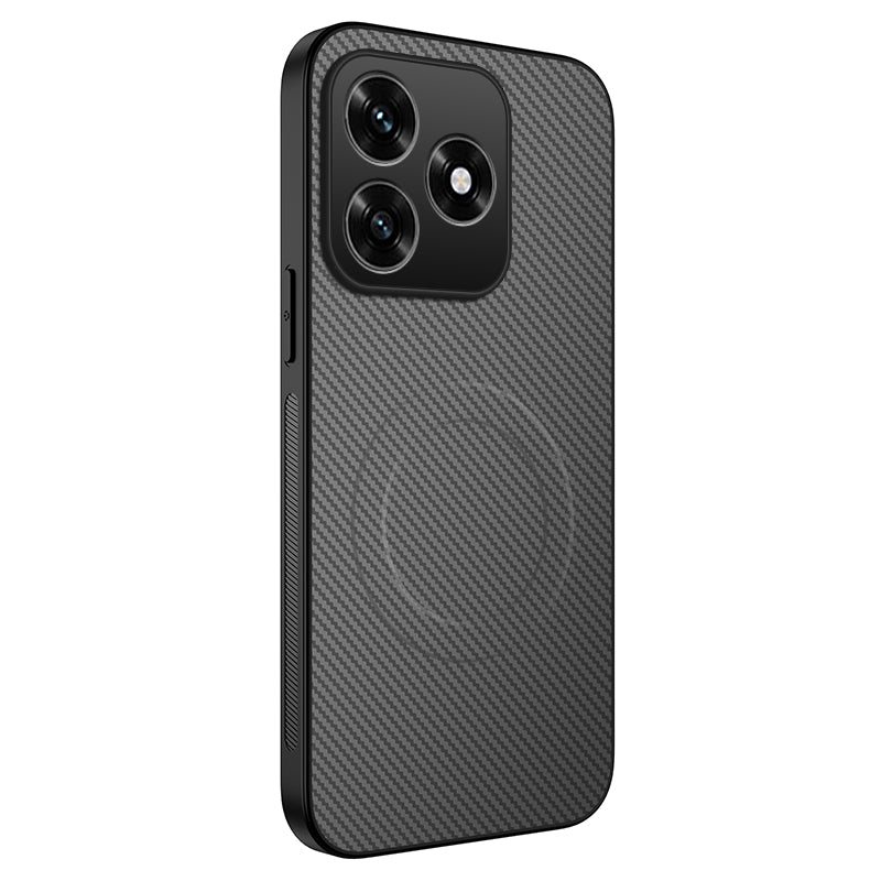 WANLONFENG magnetisk cover til Honor X5c 4G / Honor X5c Plus 4G, TQ-serien, kulfiberstruktur, PC + TPU-mobilcover