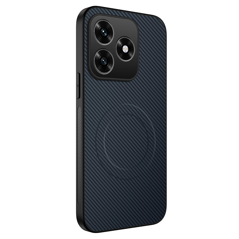 WANLONFENG magnetisk cover til Honor X5c 4G / Honor X5c Plus 4G, TQ-serien, kulfiberstruktur, PC + TPU-mobilcover