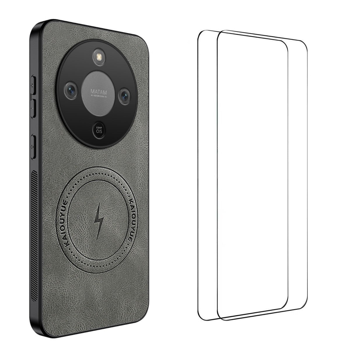 WANLONFENG For Honor Magic8 Lite 5G / X9d 5G / X70 5G Magnetic Case  SD Series PC TPU Phone Cover with 2Pcs Screen Film