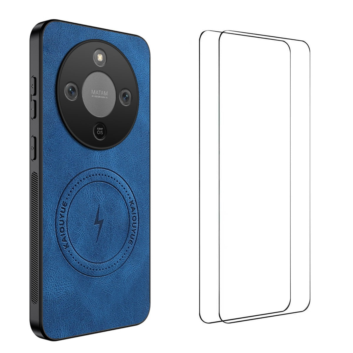 WANLONFENG For Honor Magic8 Lite 5G / X9d 5G / X70 5G Magnetic Case  SD Series PC TPU Phone Cover with 2Pcs Screen Film