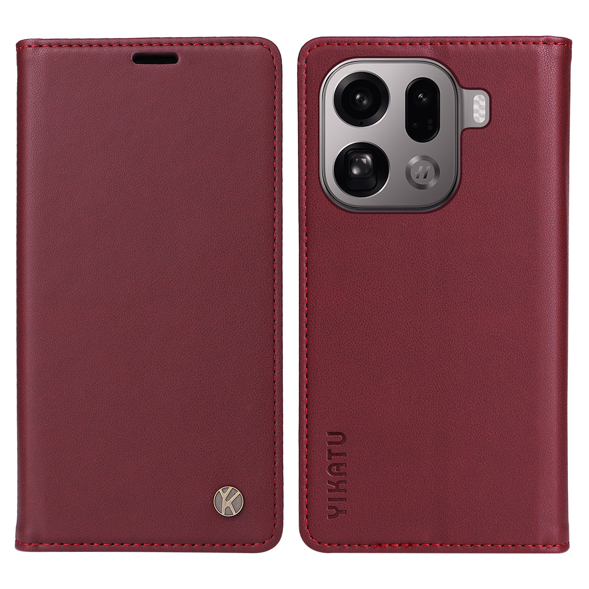 YIKATU For Oppo Find X9 Pro 5G Phone Cases  Magnetic Closure PU Leather Mobile Cover