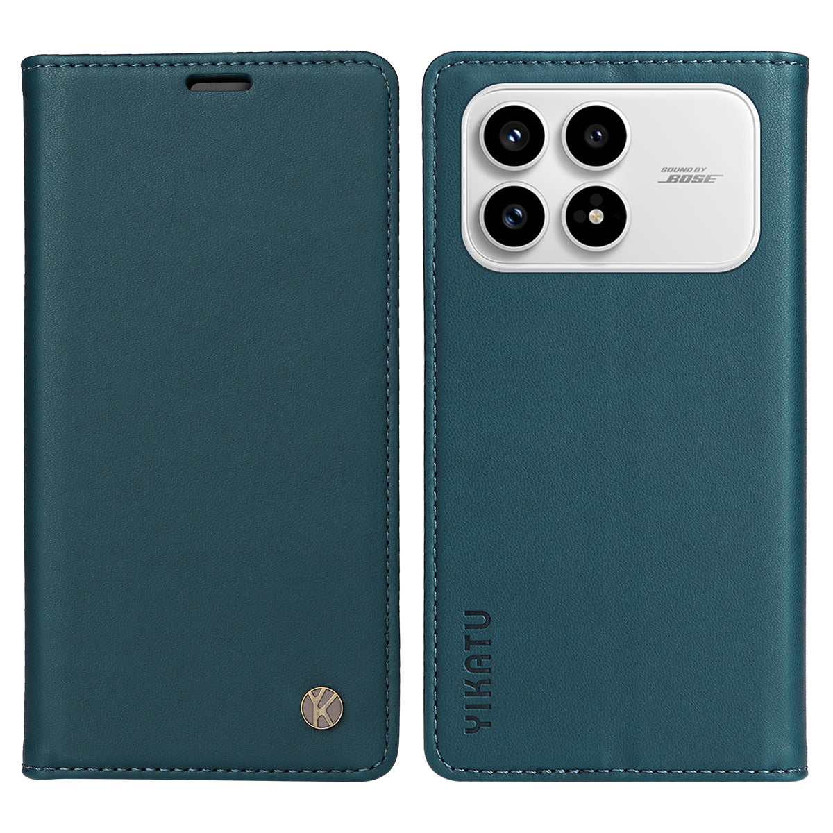 YIKATU-mobilcover til Xiaomi Redmi K90 5G / Poco F8 Pro 5G, magnetisk lukning, PU-læder