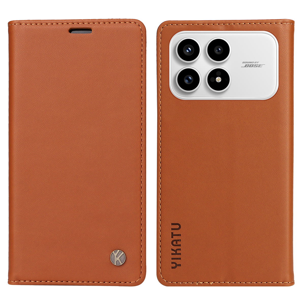YIKATU-mobilcover til Xiaomi Redmi K90 5G / Poco F8 Pro 5G, magnetisk lukning, PU-læder