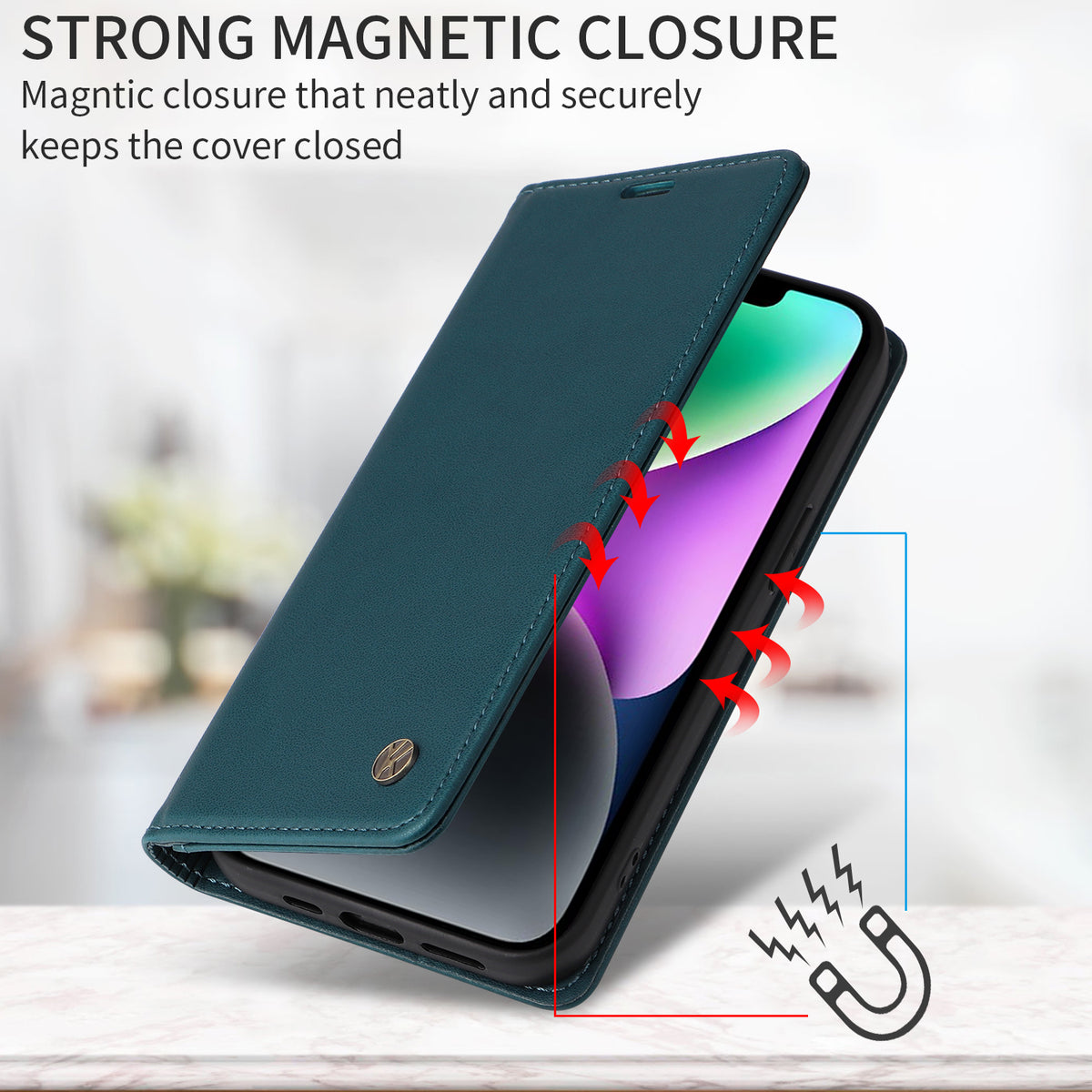 YIKATU For Honor Magic8 5G Phone Cases  Magnetic Closure PU Leather Mobile Cover