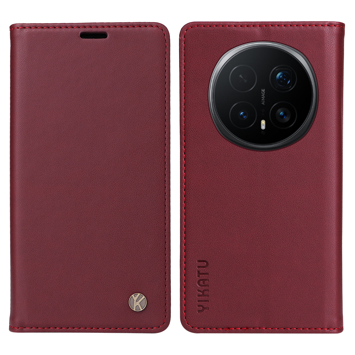 YIKATU For Honor Magic8 Pro 5G Phone Cases  Magnetic Closure PU Leather Mobile Cover