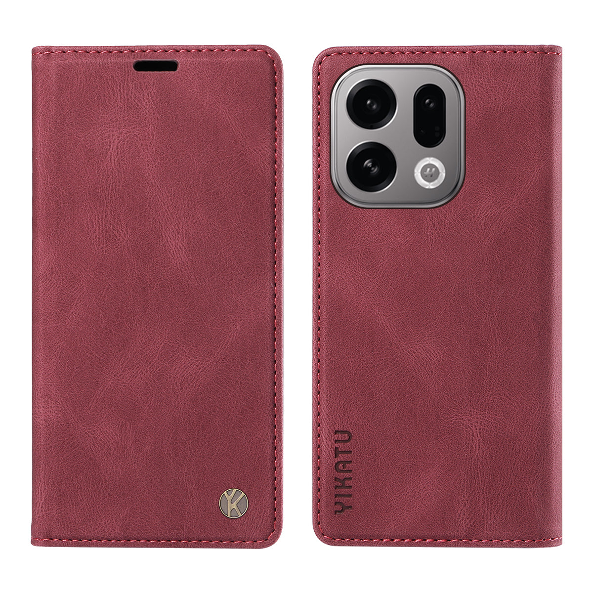 YIKATU For Oppo Find X9 5G Leather Cover  YK-004 Skin-Touch Wallet Phone Cases