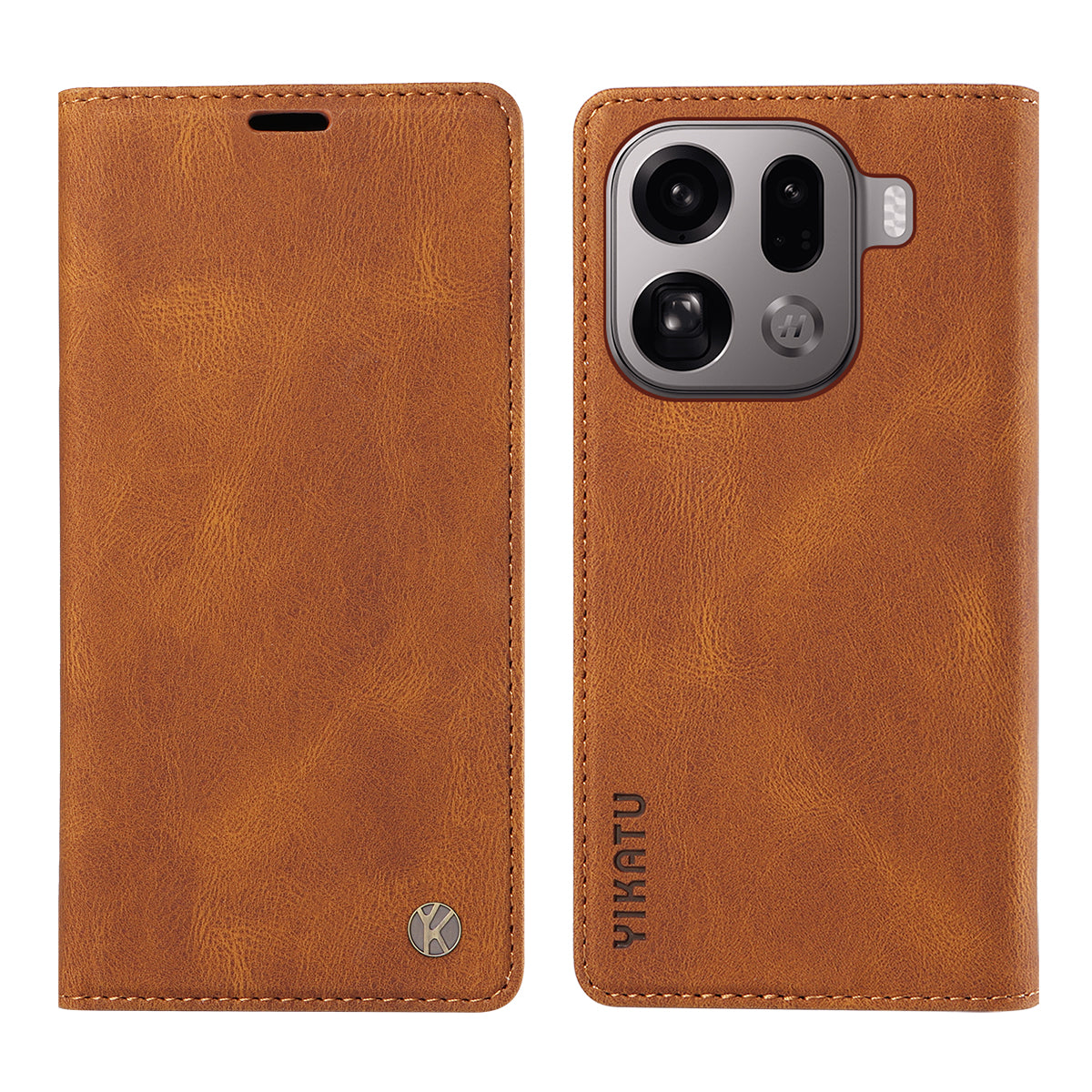 YIKATU För Oppo Find X9 Pro 5G Läderfodral YK-004 Skin-Touch Plånboksfodral