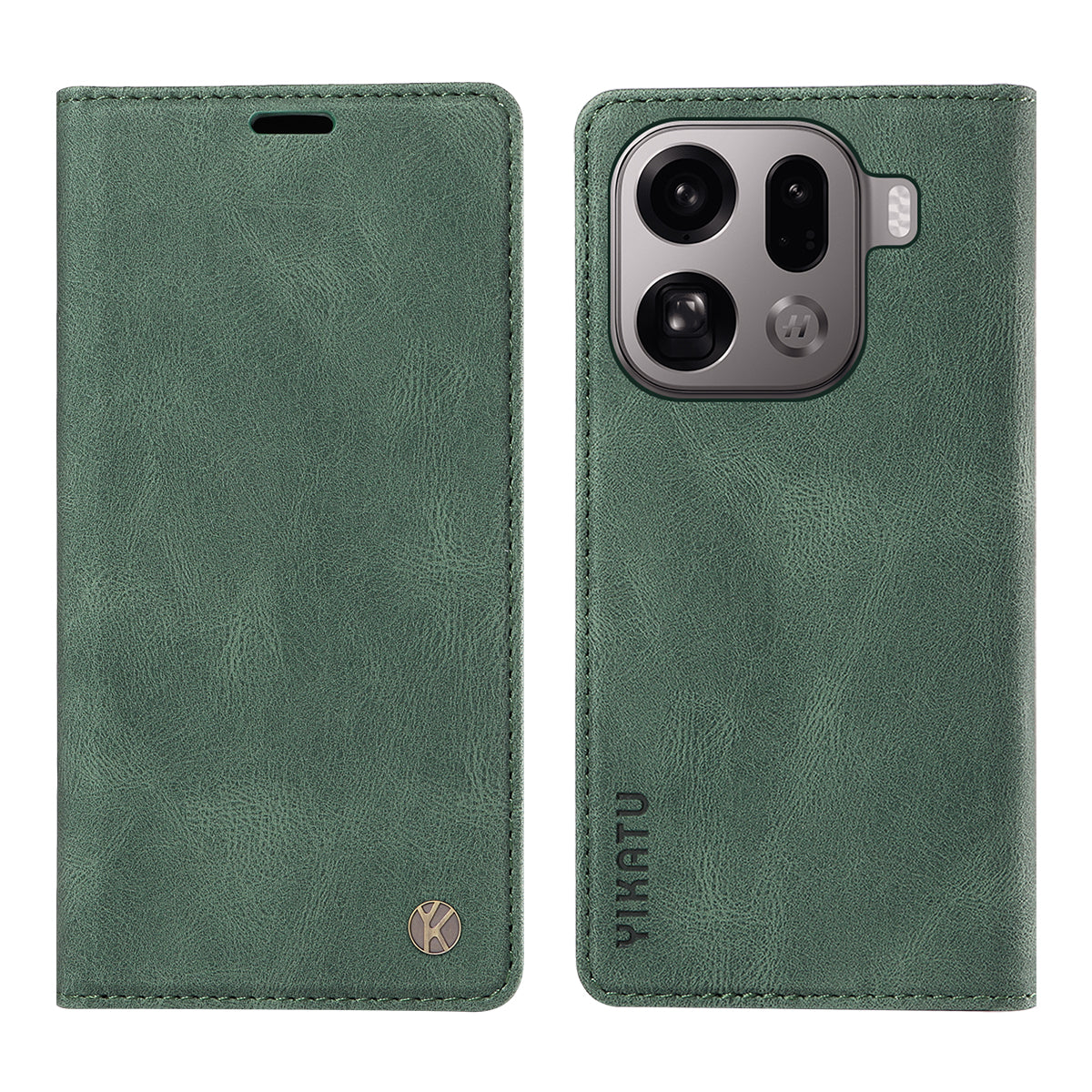 YIKATU För Oppo Find X9 Pro 5G Läderfodral YK-004 Skin-Touch Plånboksfodral