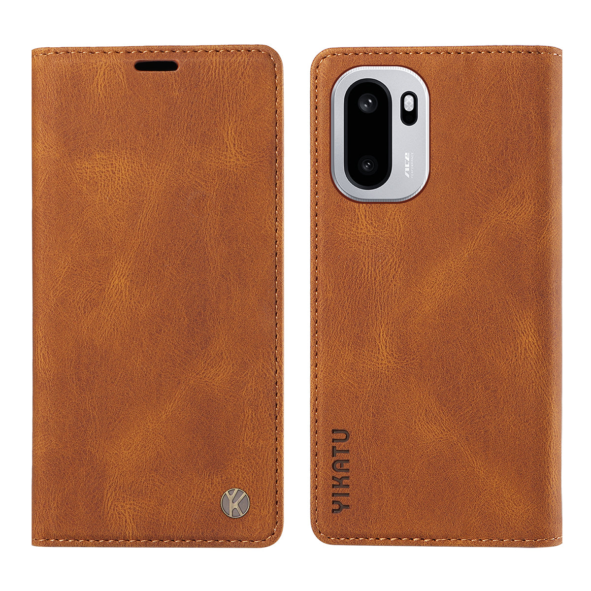 YIKATU För OnePlus 15R 5G / Ace 6T 5G / Ace 6 5G Läderfodral YK-004 Plånboksfodral med beröringsfunktion