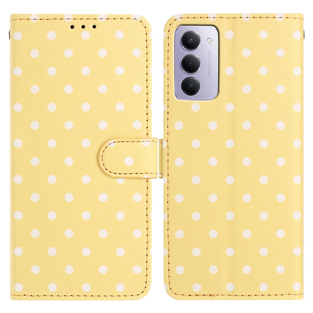 For Xiaomi Redmi 15 5G (EU) (171mm) / Xiaomi Redmi 15 4G (EU) (171mm) Leather Case Polka Dot Pattern Wallet Stand Folio Phone Cover