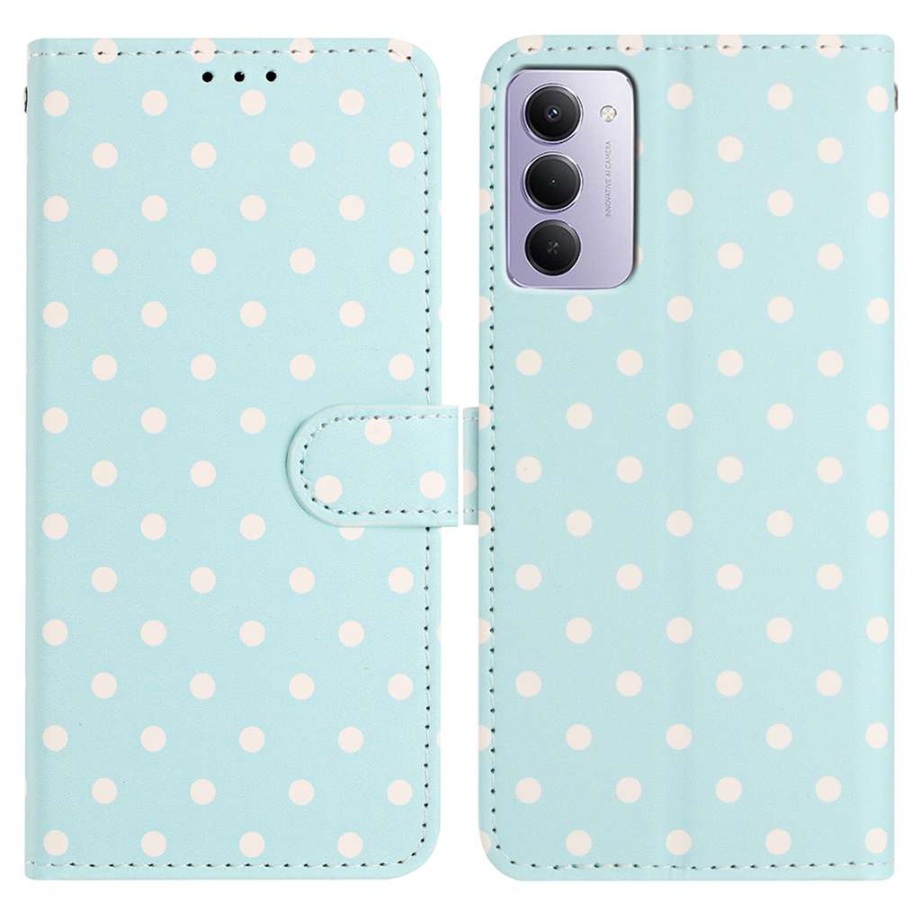 For Xiaomi Redmi 15 5G (EU) (171mm) / Xiaomi Redmi 15 4G (EU) (171mm) Leather Case Polka Dot Pattern Wallet Stand Folio Phone Cover