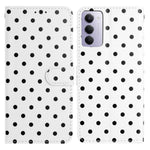 For Xiaomi Redmi 15 5G (EU) (171mm) / Xiaomi Redmi 15 4G (EU) (171mm) Leather Case Polka Dot Pattern Wallet Stand Folio Phone Cover