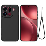 For Oppo Find X9 Pro 5G Liquid Silicone Case Phone Back Cover with Hand Strap