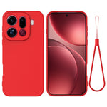 For Oppo Find X9 Pro 5G Liquid Silicone Case Phone Back Cover with Hand Strap
