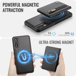 JEEHOOD For Samsung Galaxy A50 Case  J12 Magnetic Detachable Zipper Wallet Kickstand Leather Back Cover Magnetic Case