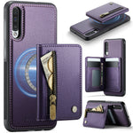 JEEHOOD For Samsung Galaxy A50 Case  J12 Magnetic Detachable Zipper Wallet Kickstand Leather Back Cover Magnetic Case