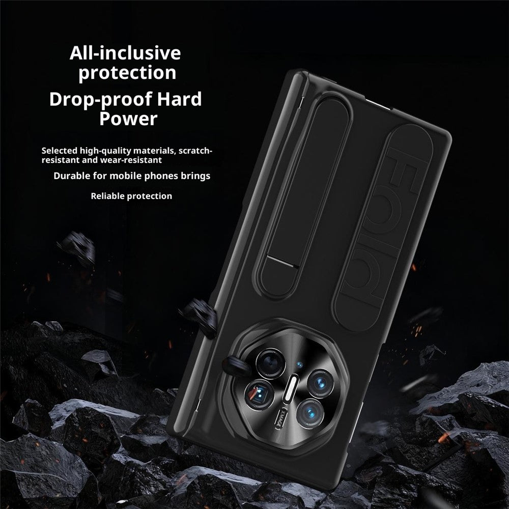 For Huawei Mate XTs Ultimate / Mate XT Ultimate Case Kickstand Wristband Hard PC Phone Cover