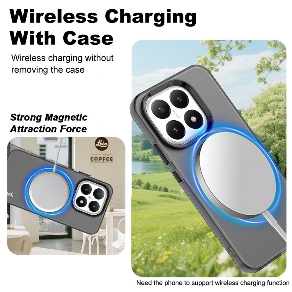 IMAK For Xiaomi 15T Magnetic Case Candy Color Anti Drop TPU + PET Back Cover