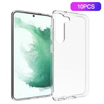 For Samsung Galaxy S23+ 10Pcs / Pack Transparent TPU Phone Back Case Inner Watermark-Free Scratch-resistant Cellphone Cover