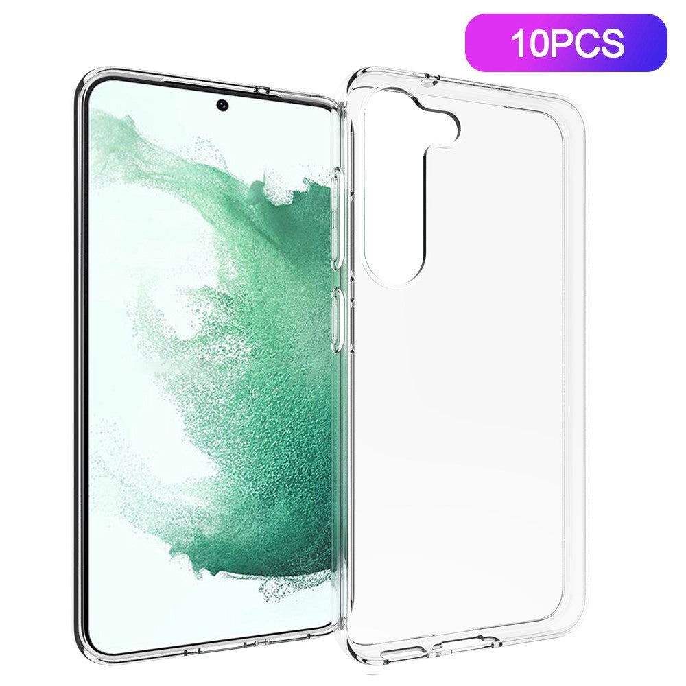 For Samsung Galaxy S23+ 10Pcs / Pack Transparent TPU Phone Back Case Inner Watermark-Free Scratch-resistant Cellphone Cover