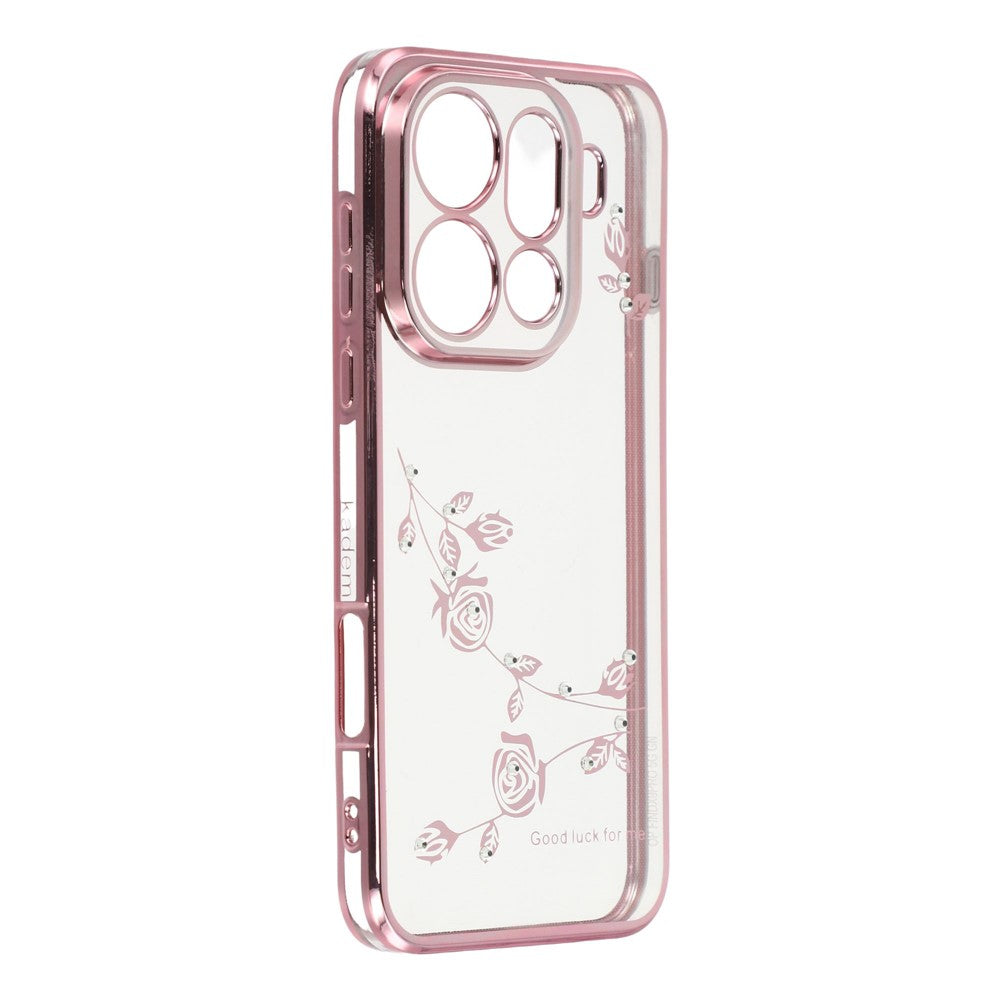 KADEM For Oppo Find X9 Pro 5G Case Flower Rhinestone Decor TPU Phone Cover