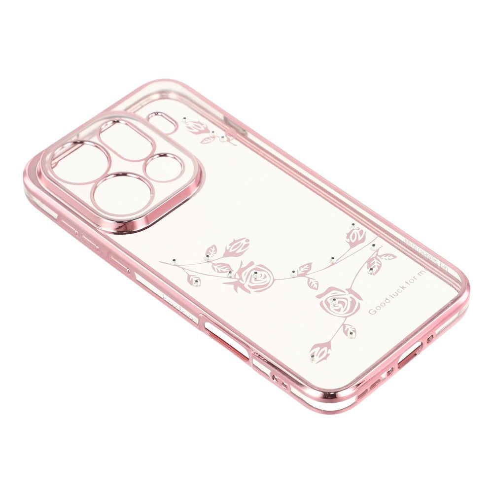 KADEM For Oppo Find X9 Pro 5G Case Flower Rhinestone Decor TPU Phone Cover