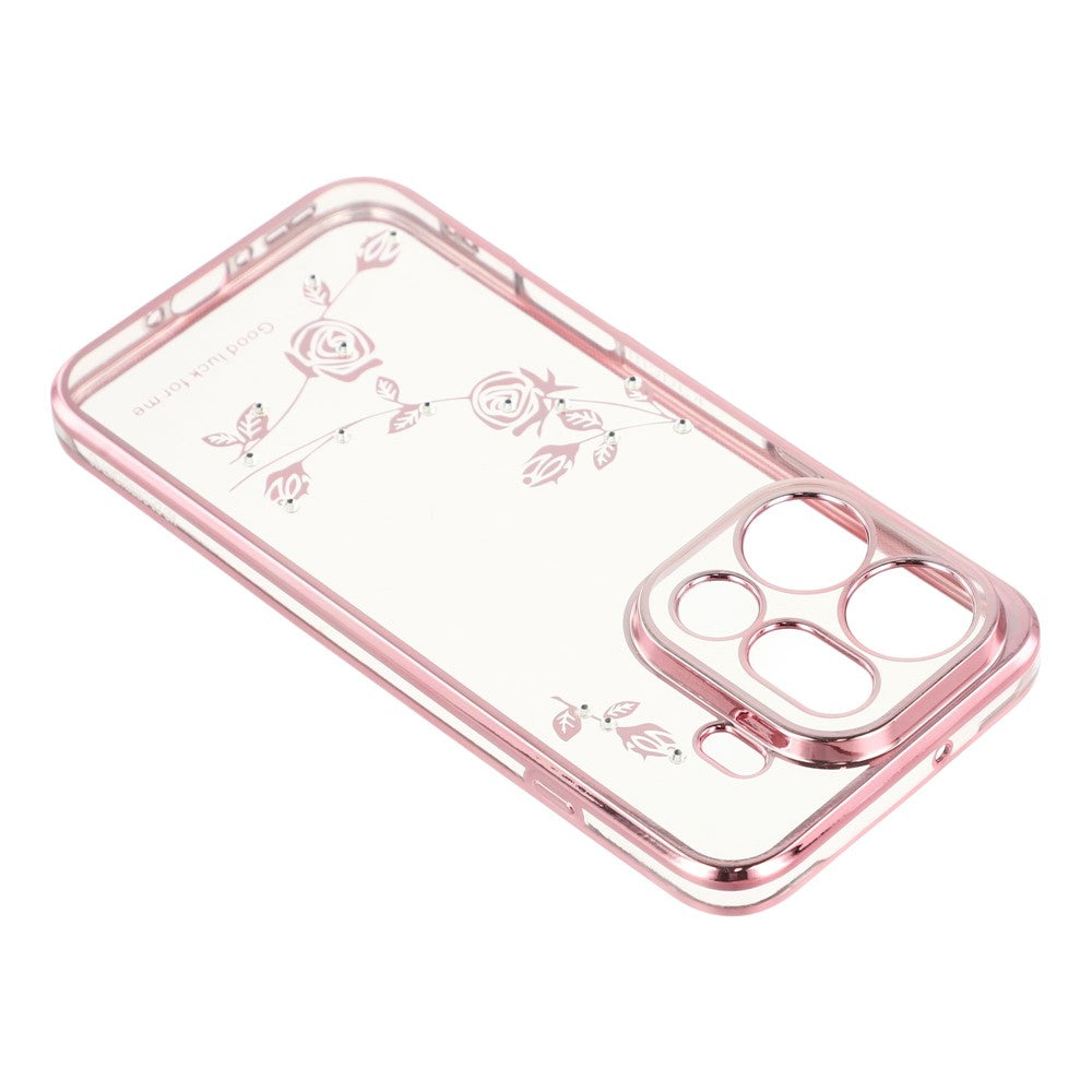 KADEM For Oppo Find X9 Pro 5G Case Flower Rhinestone Decor TPU Phone Cover