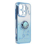 KADEM For Oppo Find X9 Pro 5G Case Ring Kickstand TPU Flowers Phone Cover Gradient Glitter