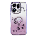 KADEM For Oppo Find X9 Pro 5G Case Ring Kickstand TPU Flowers Phone Cover Gradient Glitter