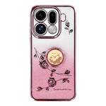 KADEM For Oppo Find X9 Pro 5G Case Ring Kickstand TPU Flowers Phone Cover Gradient Glitter