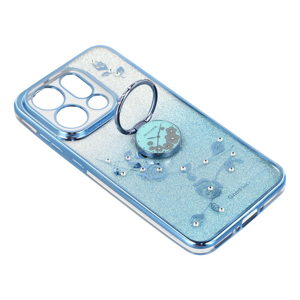 KADEM Til Oppo Find X9 5G Cover Ring Kickstand TPU Blomster Telefoncover Gradient Glitter