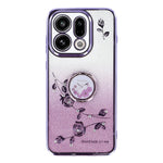 KADEM Til Oppo Find X9 5G Cover Ring Kickstand TPU Blomster Telefoncover Gradient Glitter