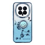 KADEM For Honor Magic8 5G Case Ring Kickstand TPU Flowers Phone Cover Gradient Glitter