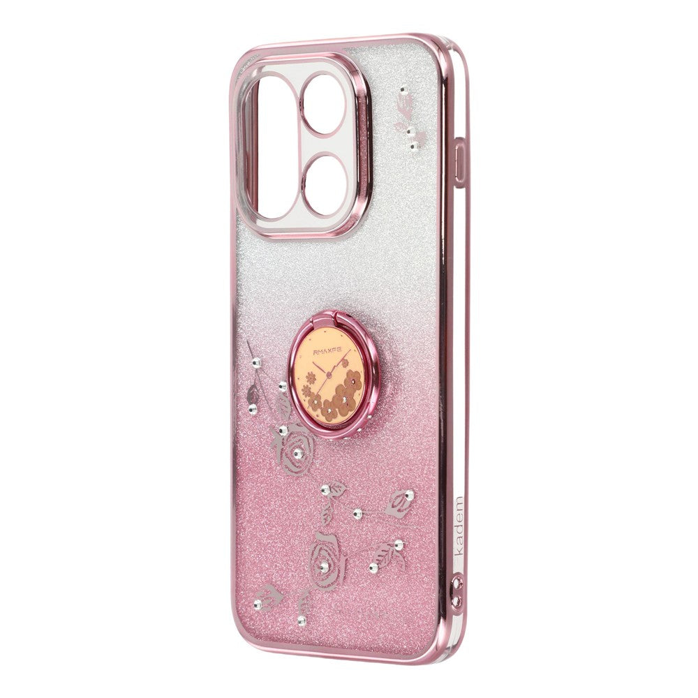 KADEM För OnePlus 15 5G Skal Ring Stativ TPU Blommor mobilskal Gradient Glitter