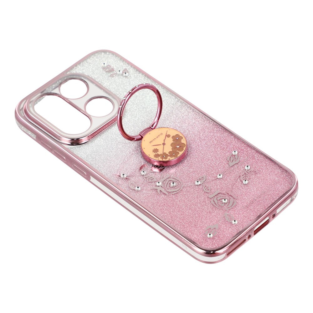 KADEM För OnePlus 15 5G Skal Ring Stativ TPU Blommor mobilskal Gradient Glitter