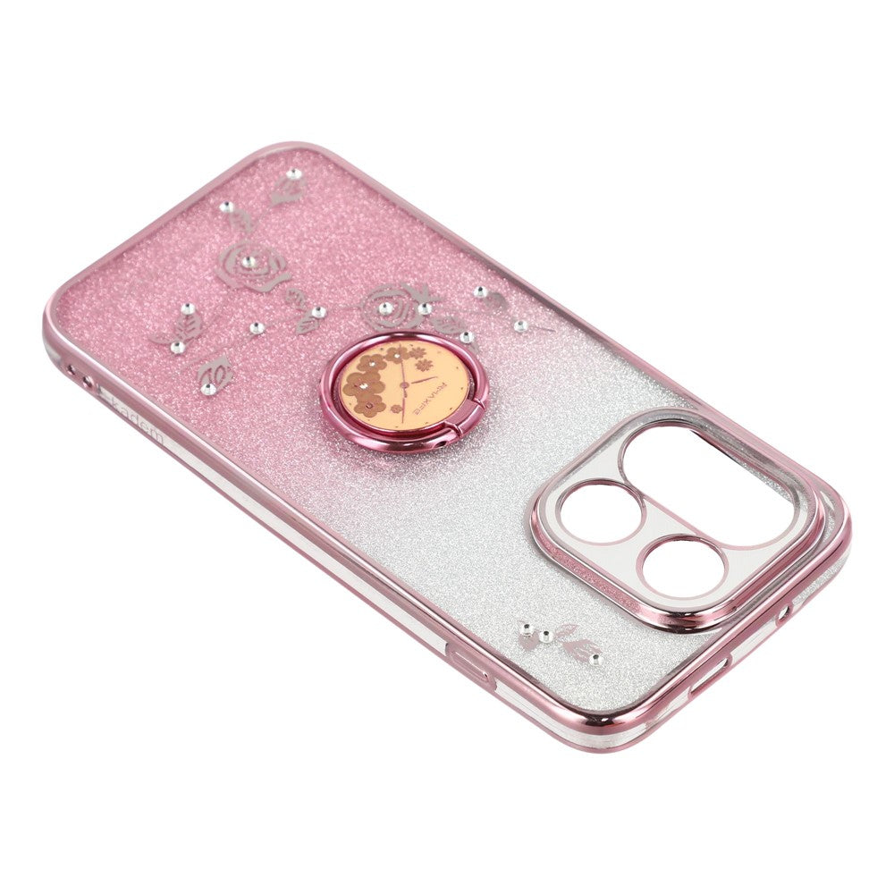 KADEM För OnePlus 15 5G Skal Ring Stativ TPU Blommor mobilskal Gradient Glitter