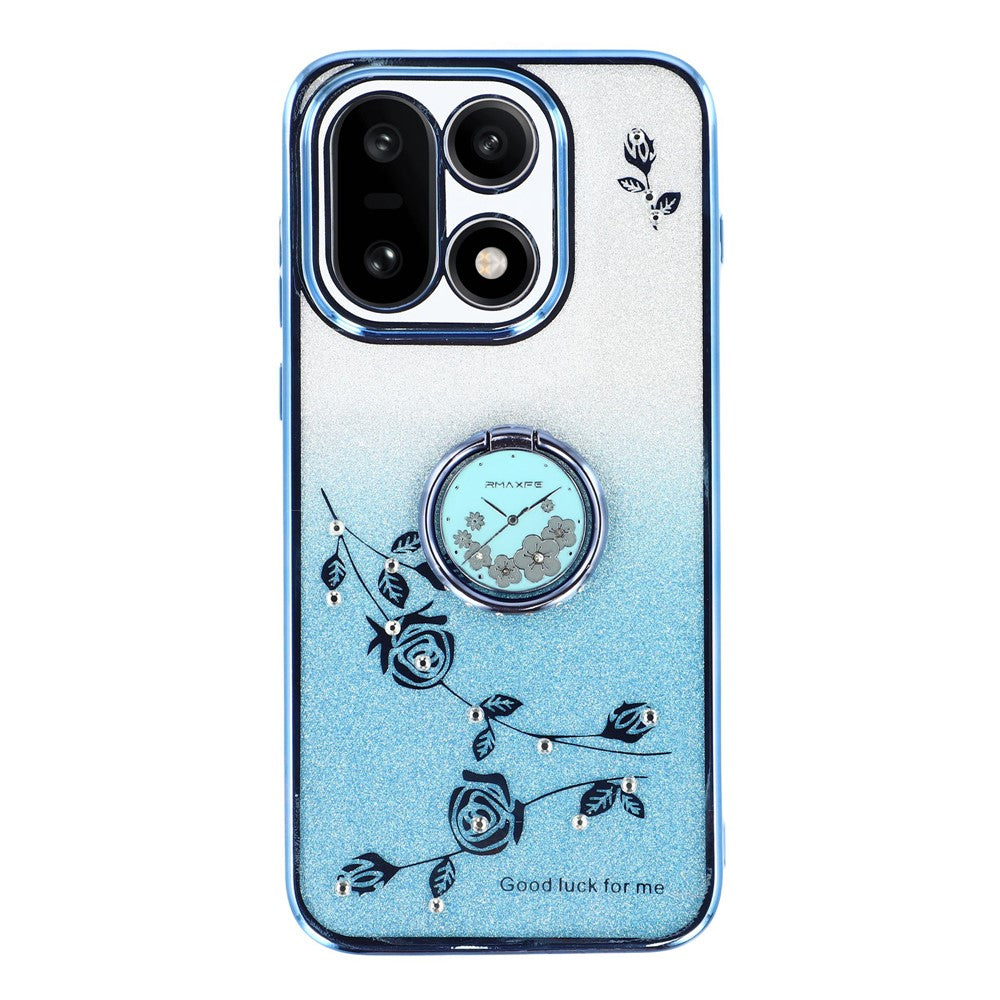 KADEM För OnePlus 15 5G Skal Ring Stativ TPU Blommor mobilskal Gradient Glitter