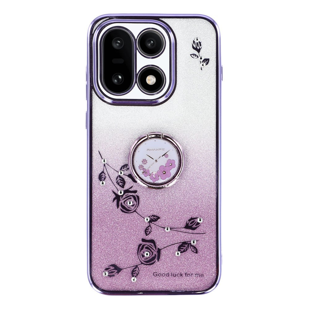 KADEM För OnePlus 15 5G Skal Ring Stativ TPU Blommor mobilskal Gradient Glitter