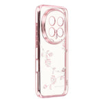 KADEM For Honor Magic8 Pro 5G Case Flower Rhinestone Decor TPU Phone Cover