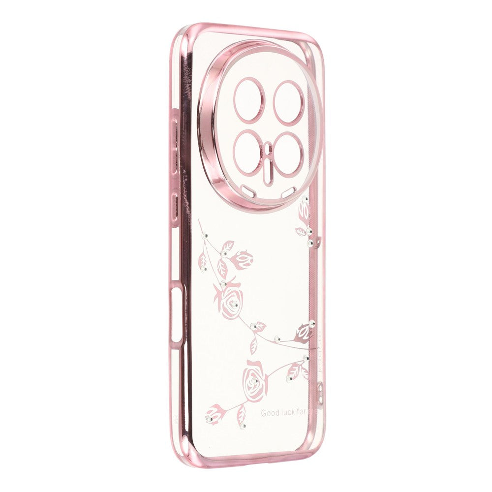 KADEM For Honor Magic8 Pro 5G Case Flower Rhinestone Decor TPU Phone Cover
