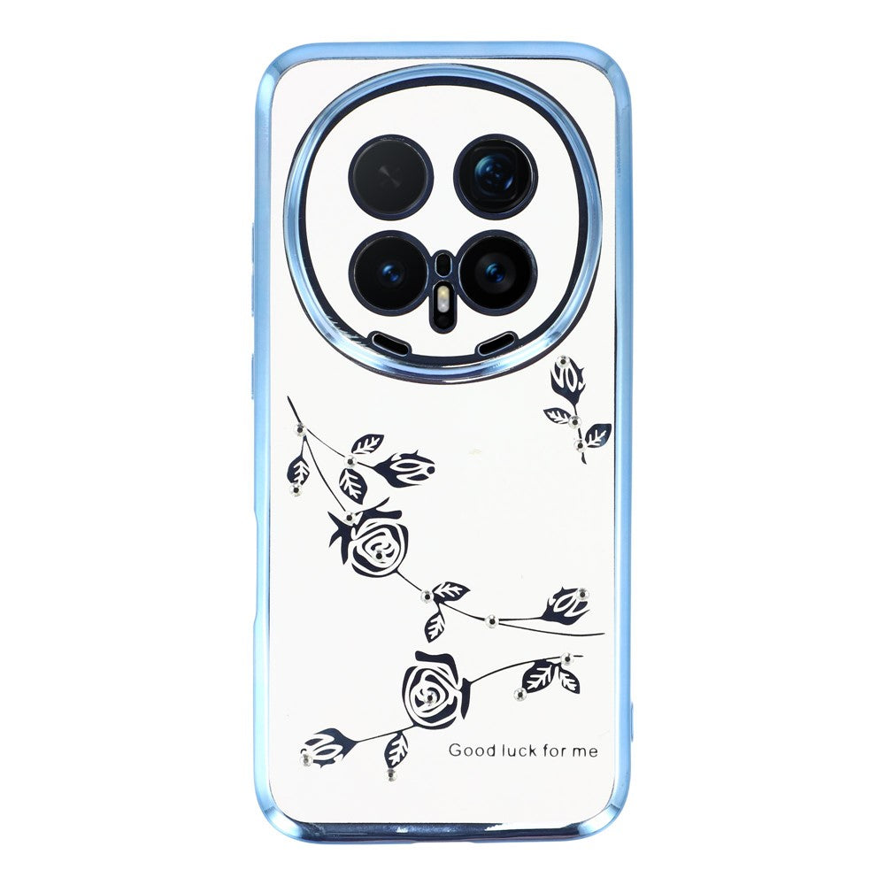 KADEM For Honor Magic8 Pro 5G Case Flower Rhinestone Decor TPU Phone Cover