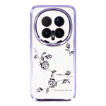 KADEM For Honor Magic8 Pro 5G Case Flower Rhinestone Decor TPU Phone Cover