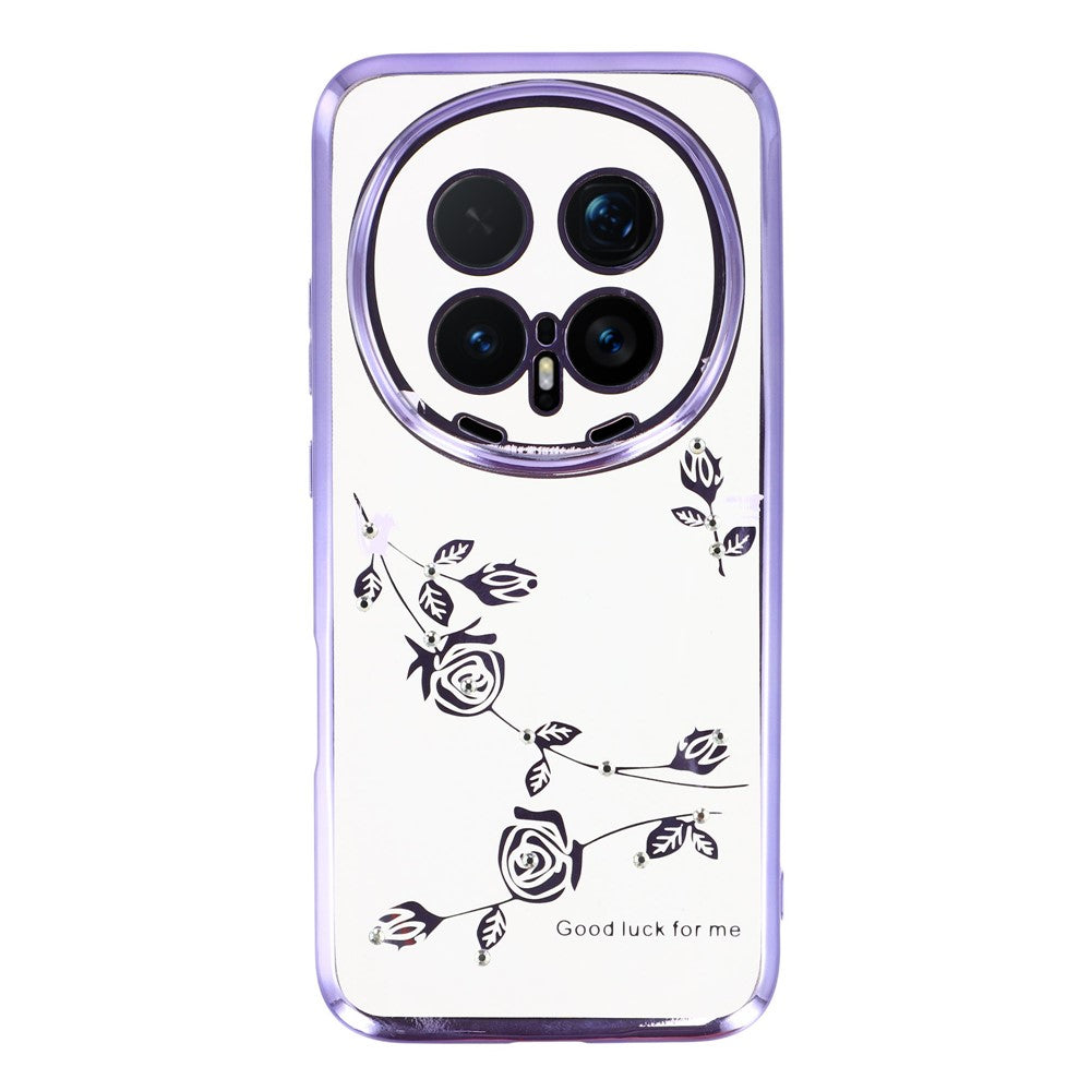 KADEM For Honor Magic8 Pro 5G Case Flower Rhinestone Decor TPU Phone Cover