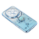 KADEM For Honor Magic8 Pro 5G Case Ring Kickstand TPU Flowers Phone Cover Gradient Glitter