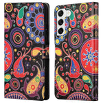 For Samsung Galaxy S23+ Full Protection Phone Case Pattern Printing PU Leather Folio Flip Wallet Cover with Stand