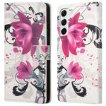 For Samsung Galaxy S23+ Full Protection Phone Case Pattern Printing PU Leather Folio Flip Wallet Cover with Stand